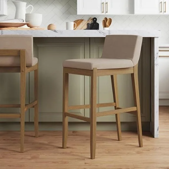 Dining room inspiration featuring a stylish shoppable kitchen barstool