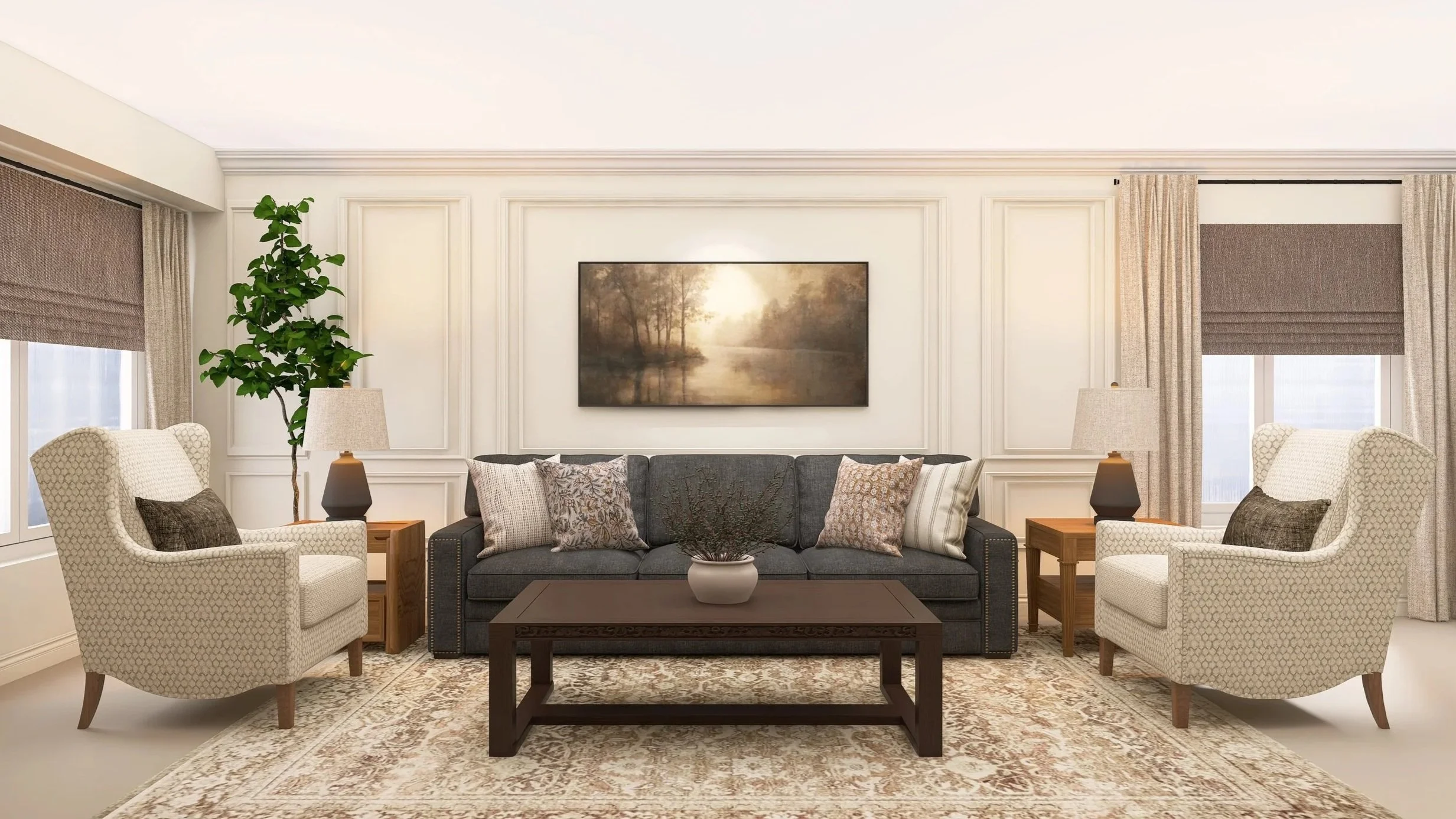 Connect with a professional Interior Designer today. We provide you with a solid plan which you can easily implement in your home.