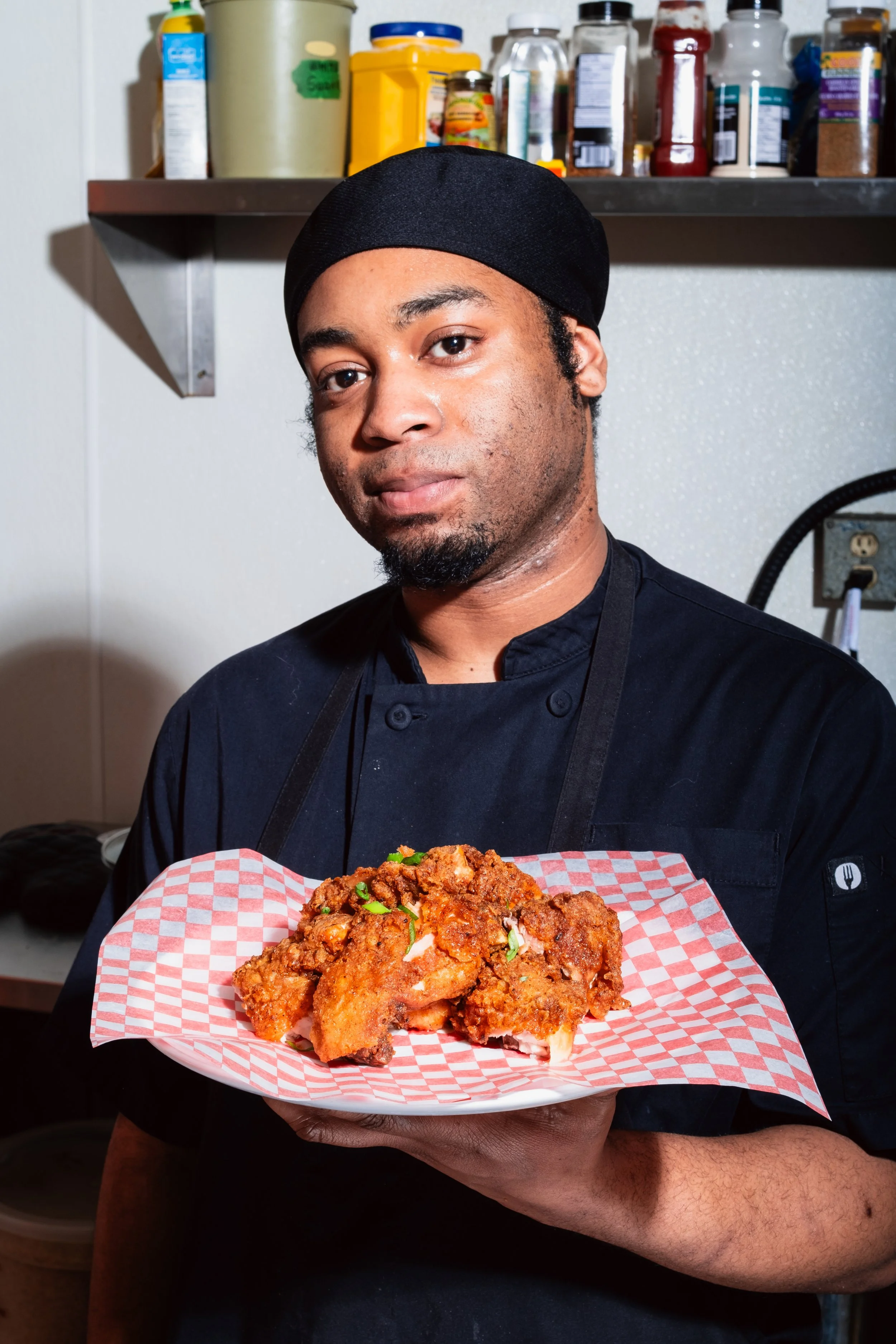 Photographer: Zachery Knudson. Chef Portrait. Business Banding Photography For King Solomon's Kitchen in Calgary AB