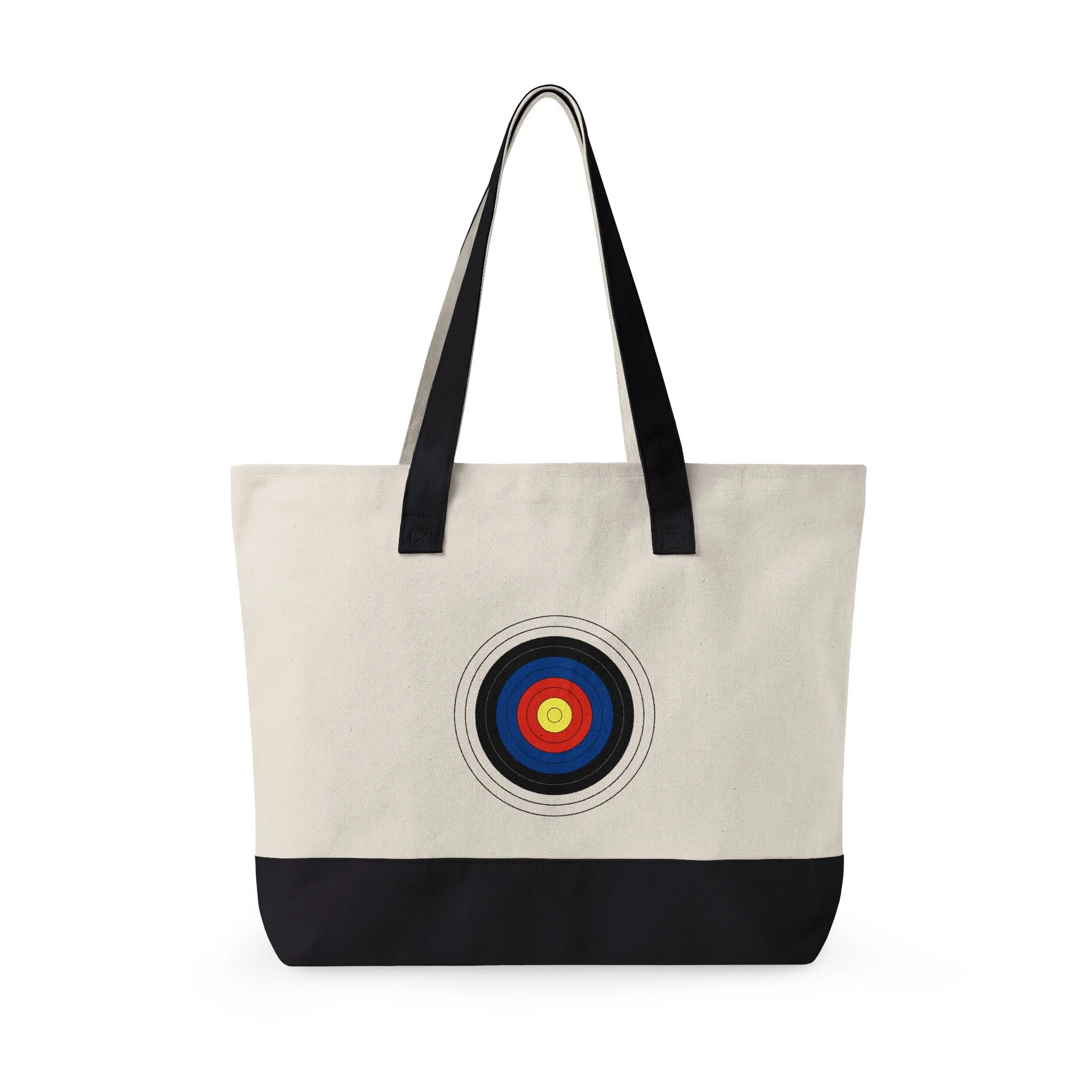Archery Target Structured Canvas Tote
