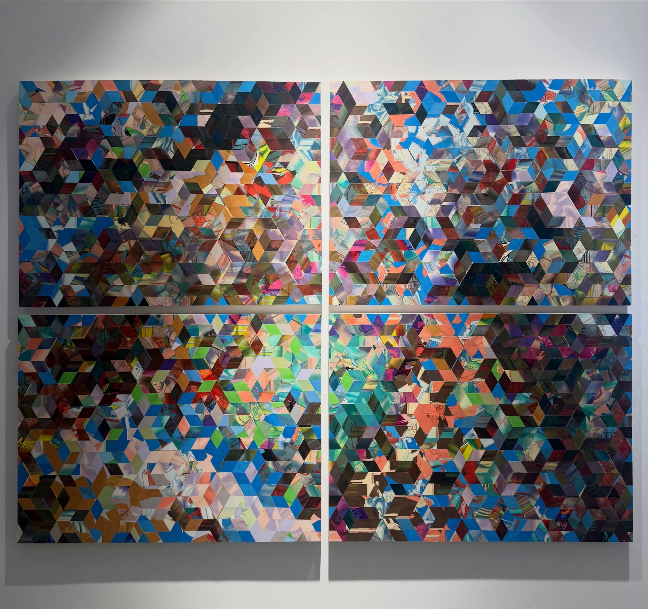 We may be in the thick of our busy season, but we&rsquo;re always excited to make room for new artwork on our gallery walls.

Recently installed, Incantation #2 by artist Jen Harris, is a vibrant composition constructed from hand-cut ink paintings an