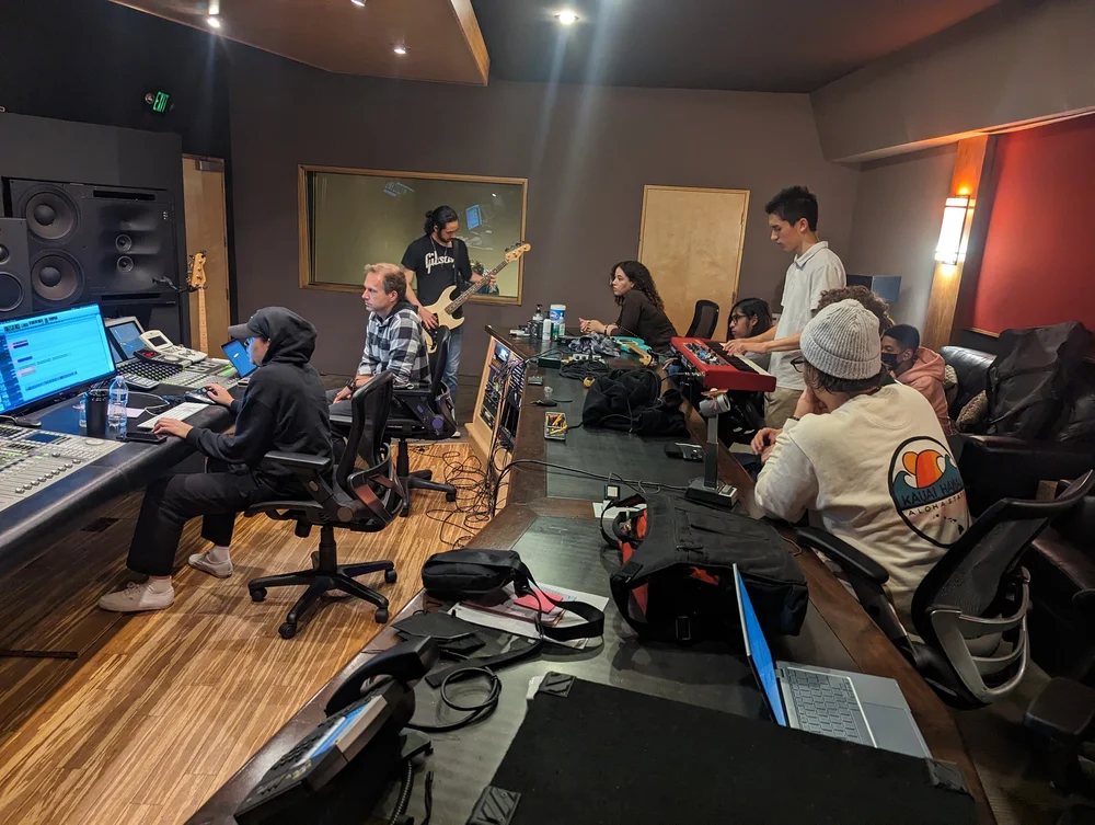 A recording session in progress at Lost Note