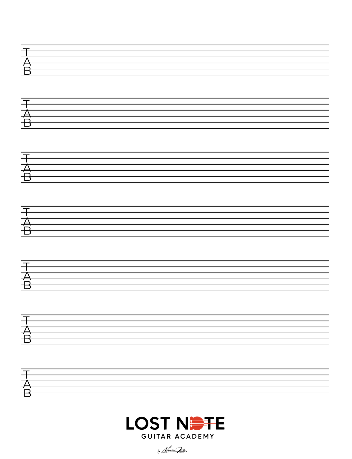 Guitar Tab Paper (Large)