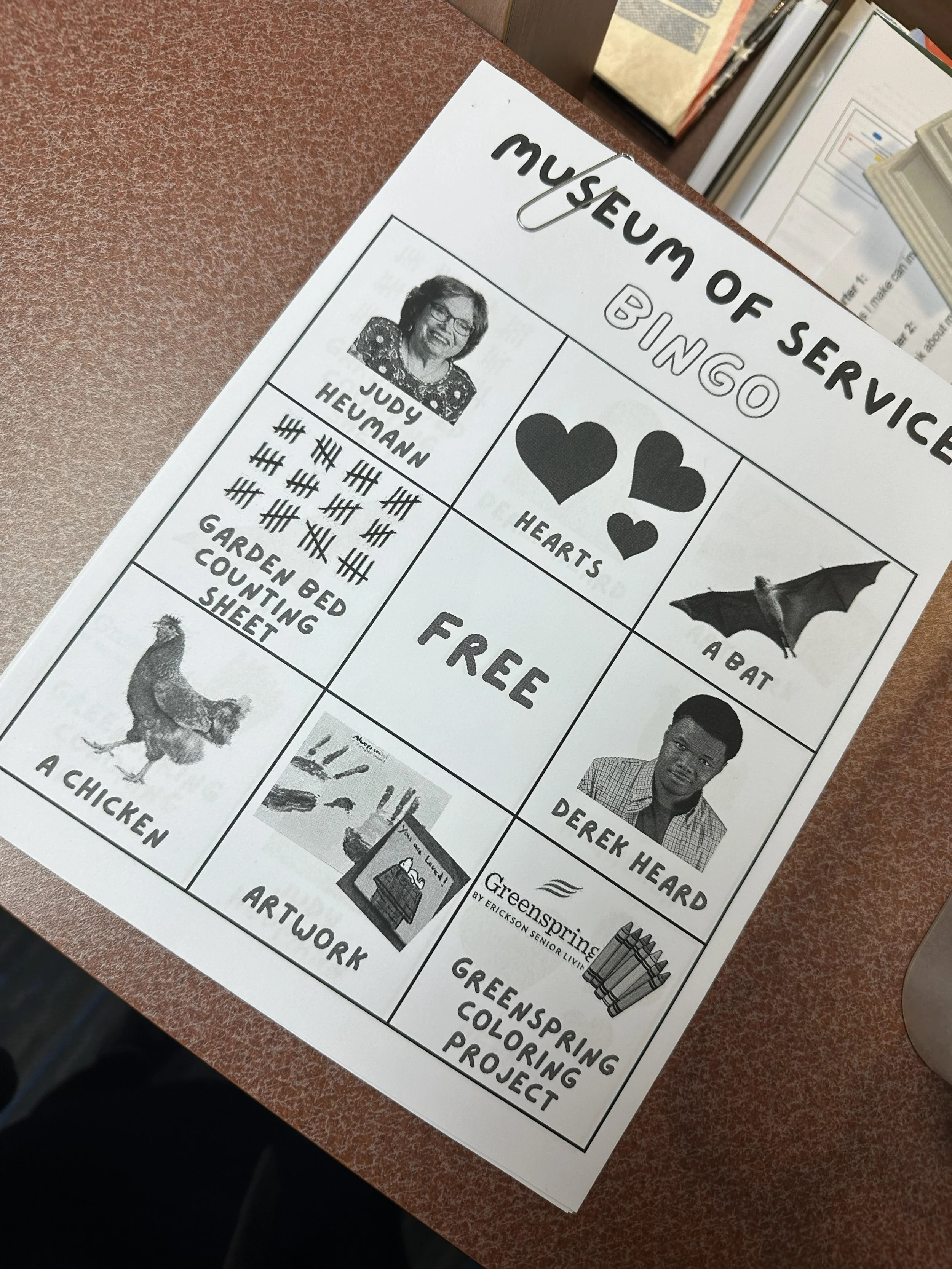  School-Based Technology Specialist Beth Curtis created visual aids and a Bingo activity for inclusive access to the museum 