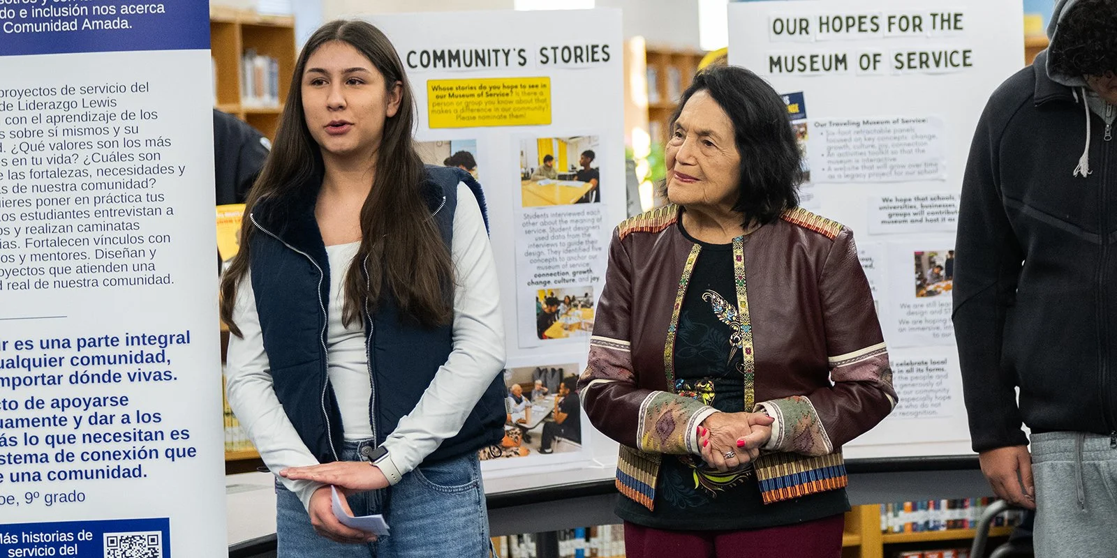 Dolores Huerta visits the Lewis Leadership Program Museum of Service, February 24, 2026