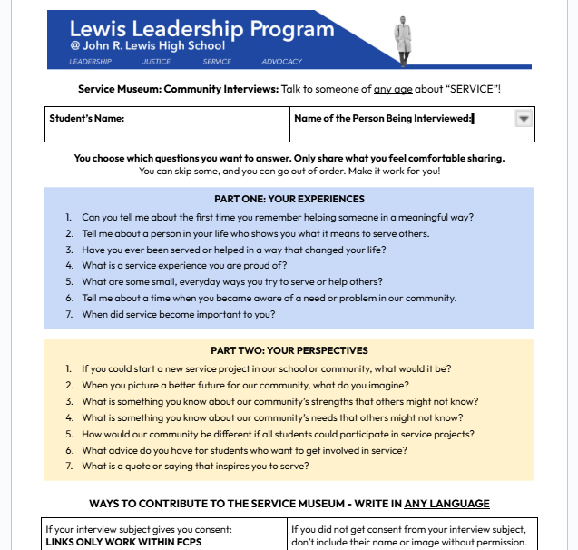 Printable: Interviews about Service
