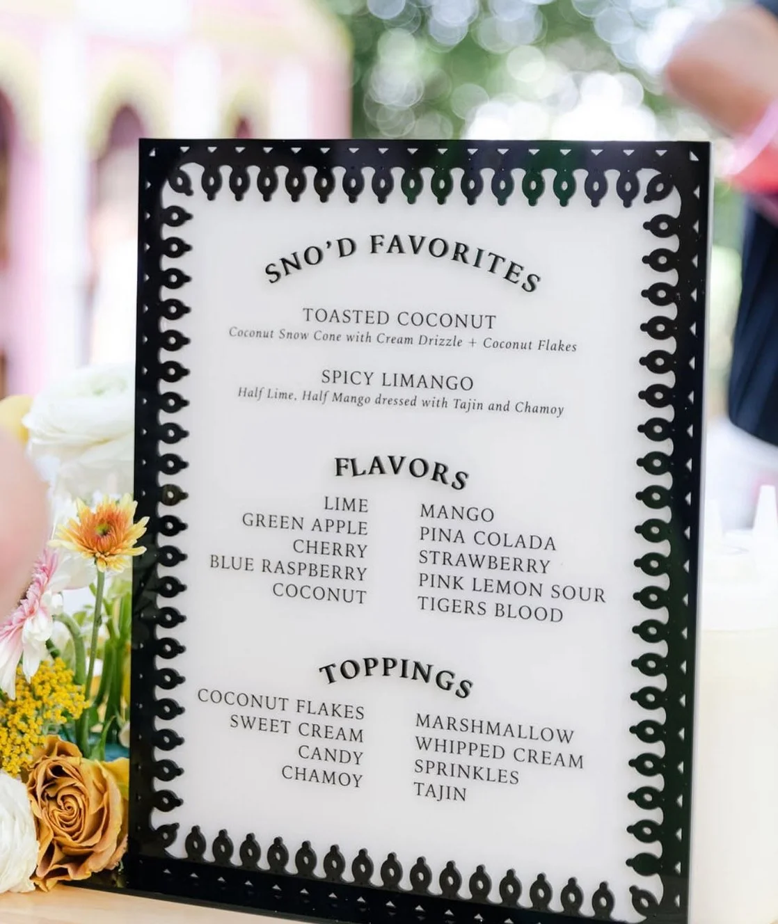 Bar menu sign, custom bar menu, custom cocktail menu sign, signage, custom party menu sign