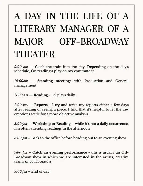 A DAY IN THE LIFE OF  A THEATRICAL LITERARY MANAGER -Stella.jpg