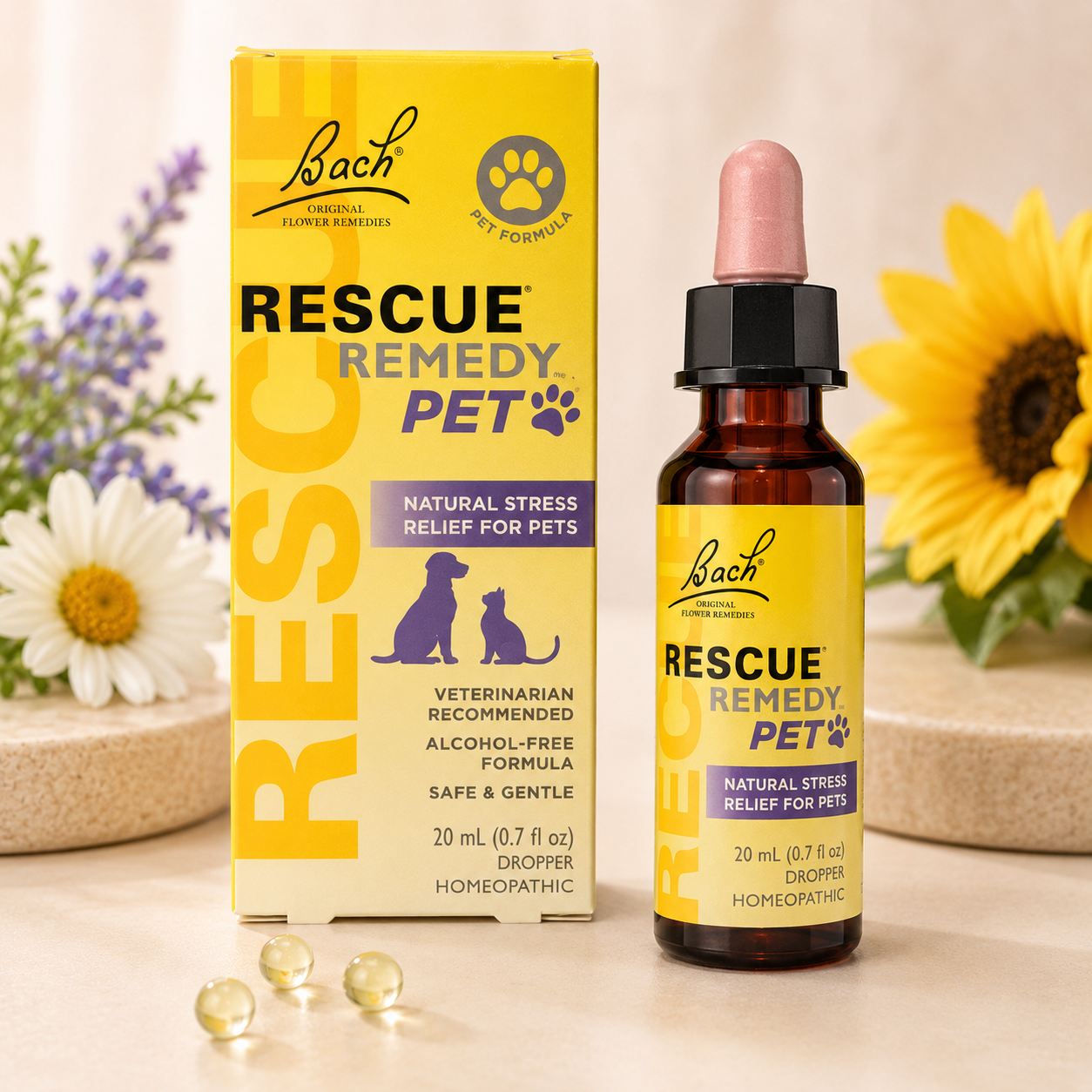 RESCUE® Remedy Pet – Alcohol-Free Stress Support | 20 mL