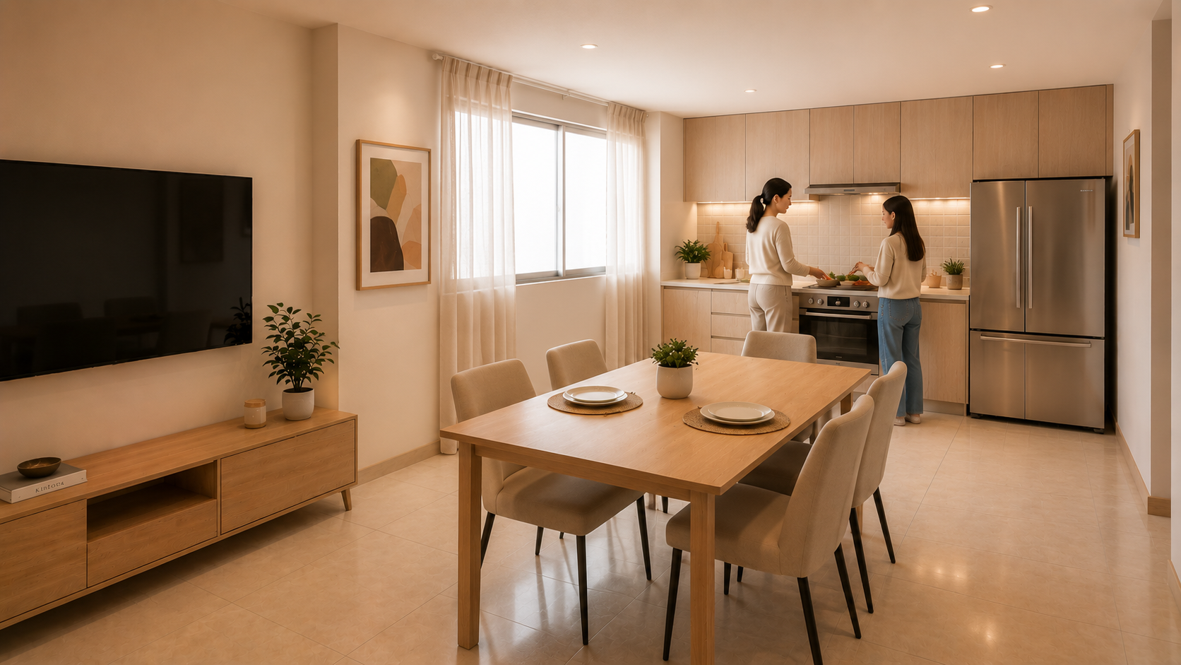 Cocina - Comedor (Departamento Tipo II)