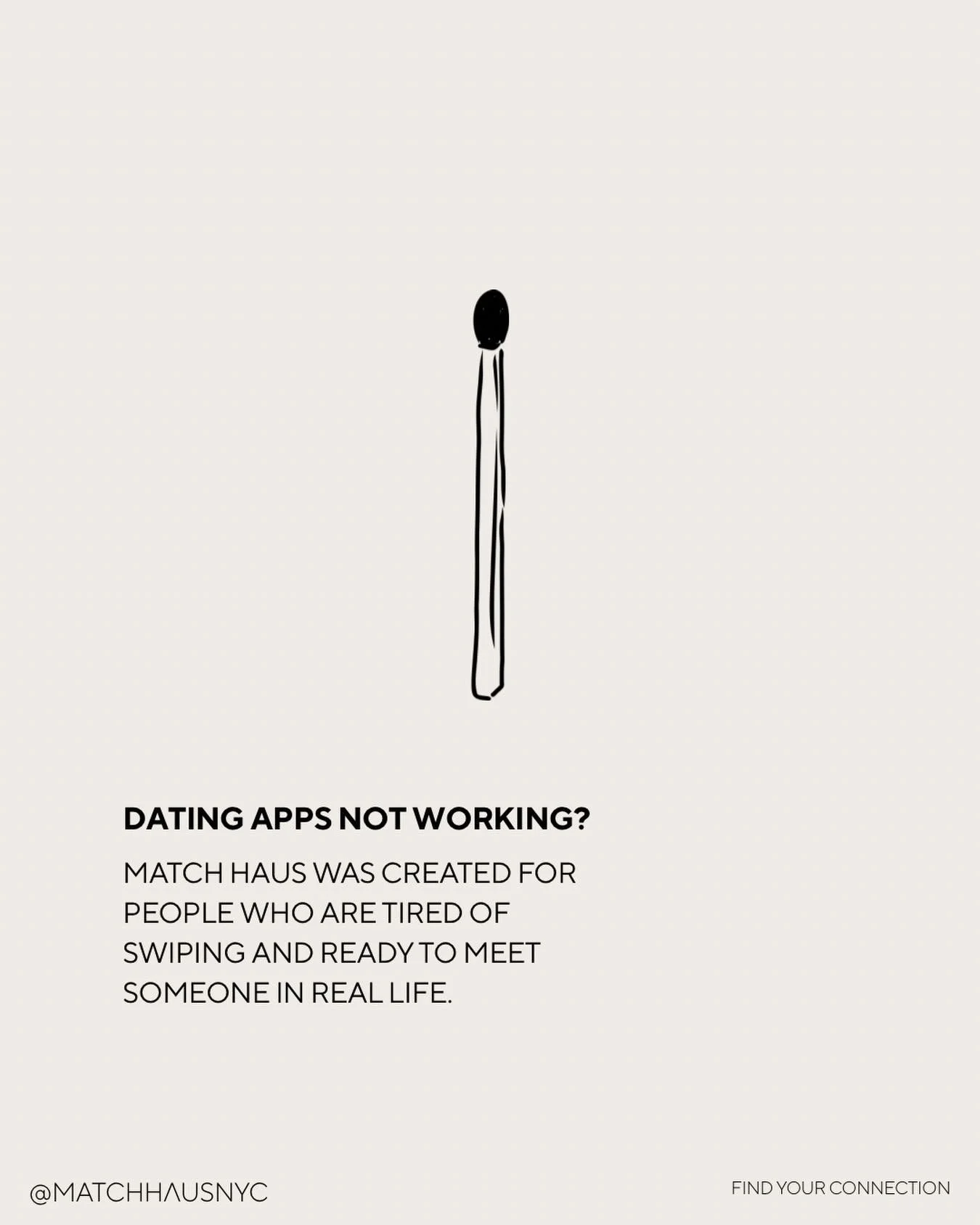 Sick of dating apps? Request early access to MATCHHAUS now- match making and singles events are coming soon&hellip; 

#nyc #nycsingles #datinginnyc #singlesevents #nycsingles