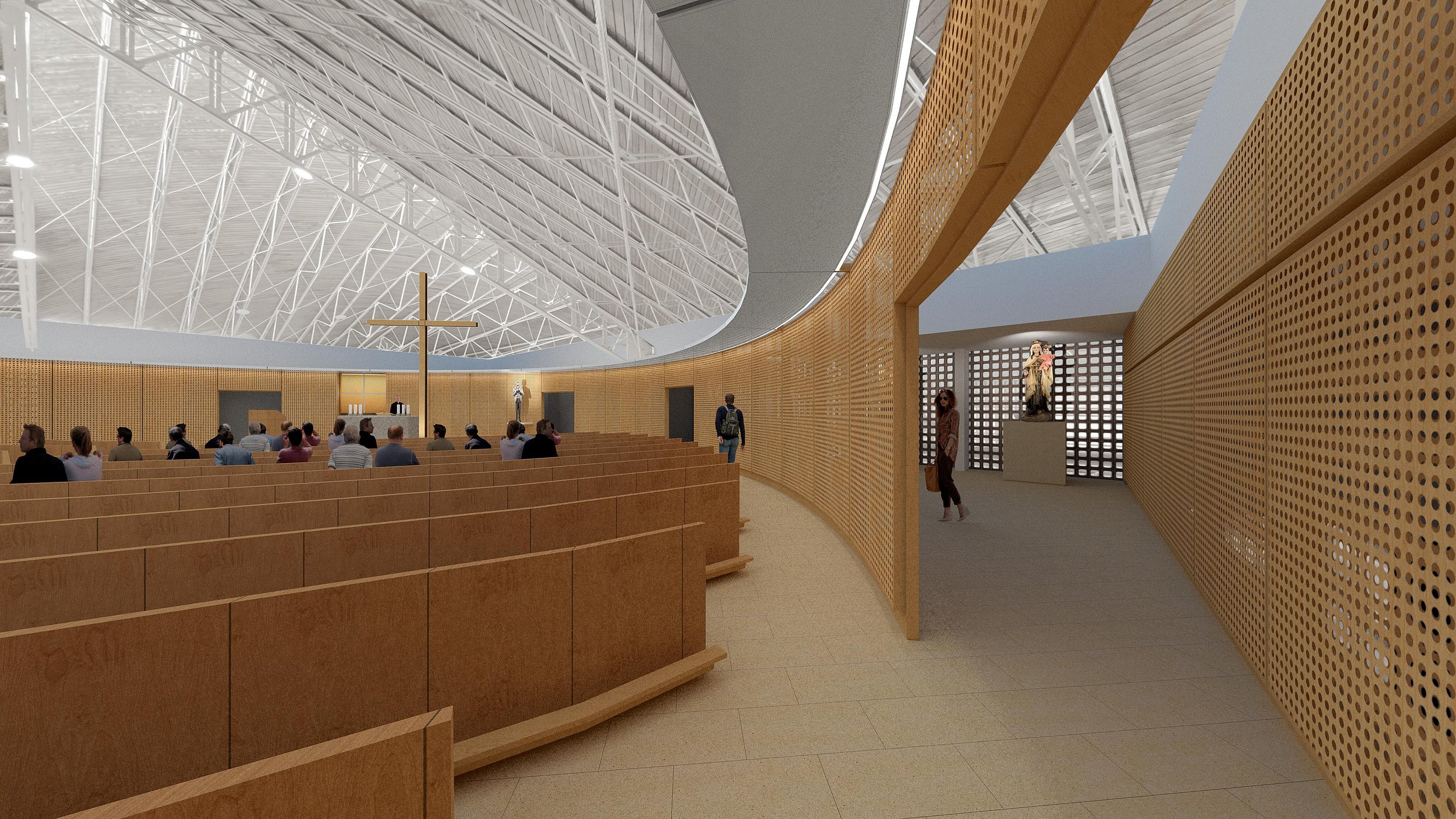 .
renovaci&oacute;n y ampliaci&oacute;n 
iglesia el rosal
.
centro pastoral y comunitario
cardenal lebrun
.
francisco pimentel malaussena
oscar capiello &amp; gustavo legorburu
.
proyecto original
gomez legorburu sosa arquitectos
1974
.
render @rafag