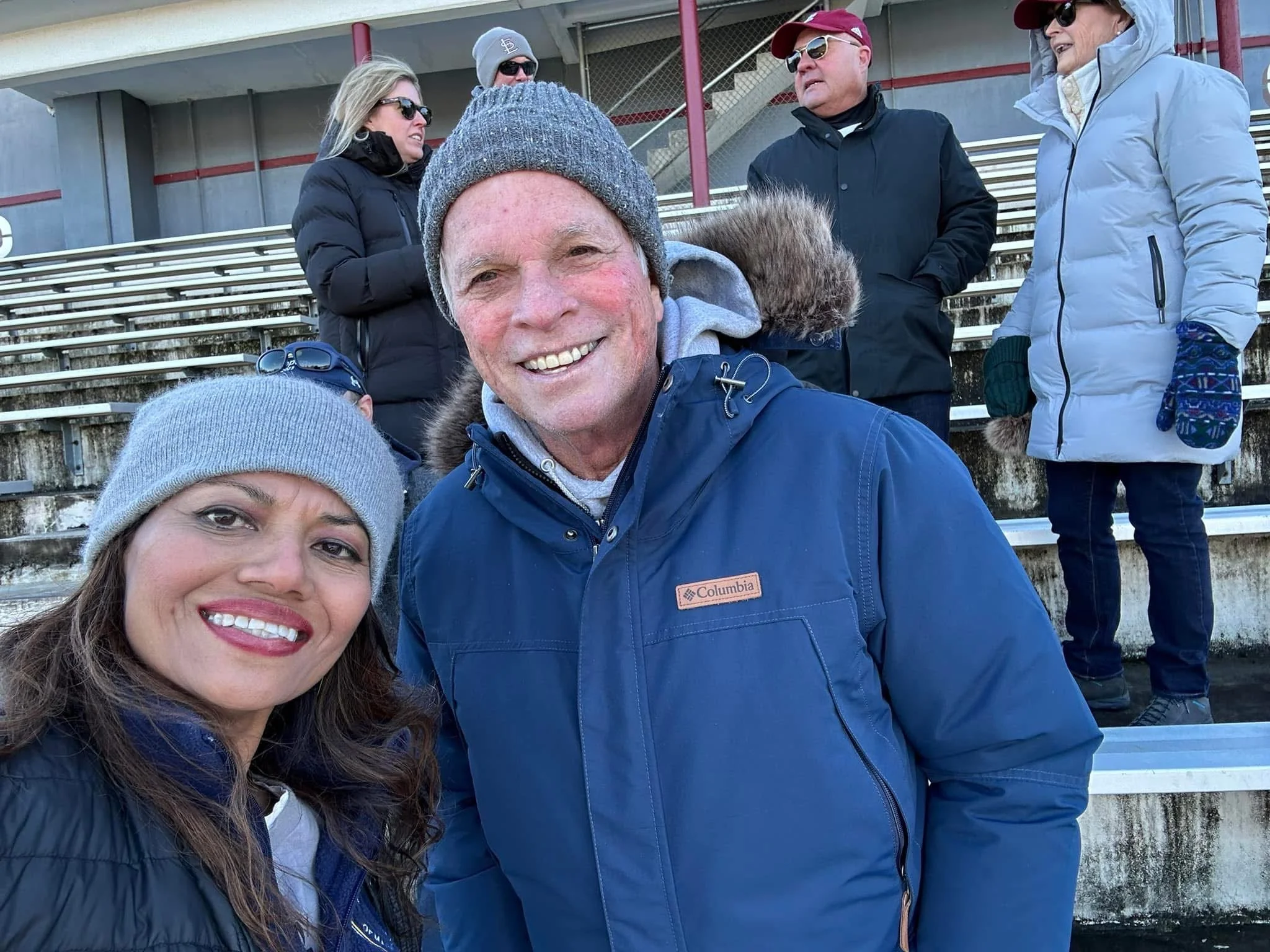 Vanna Howard with Brian Martin at a Lowell High School football game.