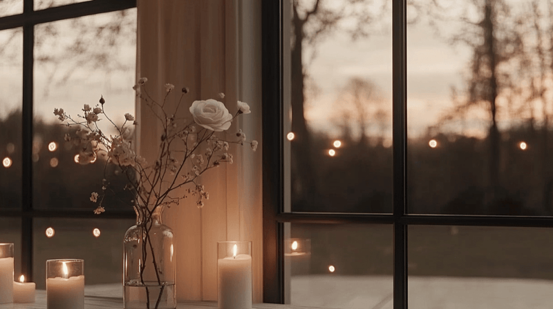 Family reunification excluding the petitioner as a marriage fraud indicator — a house with one dark window and a white rose