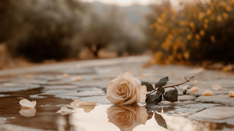 Threats and ultimatums to obtain immigration signatures as a marriage fraud tactic — a shattered glass with a white rose