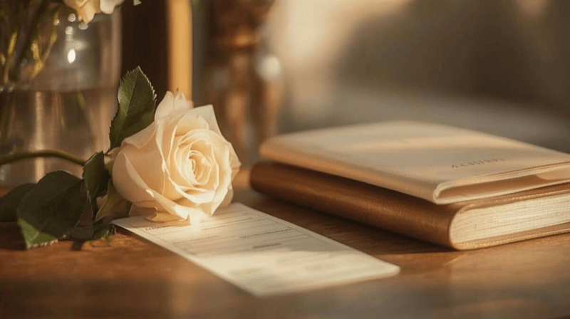 Attorney advice conflicting with lawful entry as a marriage fraud indicator — a passport and plane ticket with a white rose