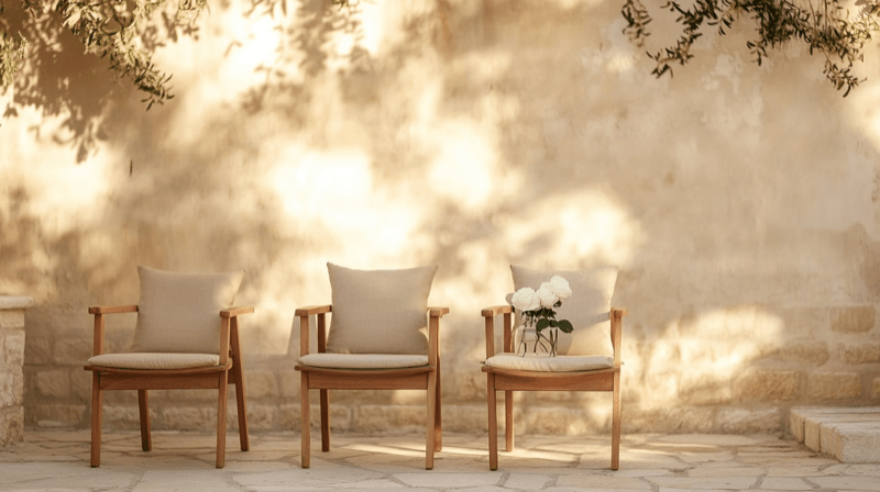 Family intermediaries in marriage fraud — three chairs in a triangle with a white rose on the center chair