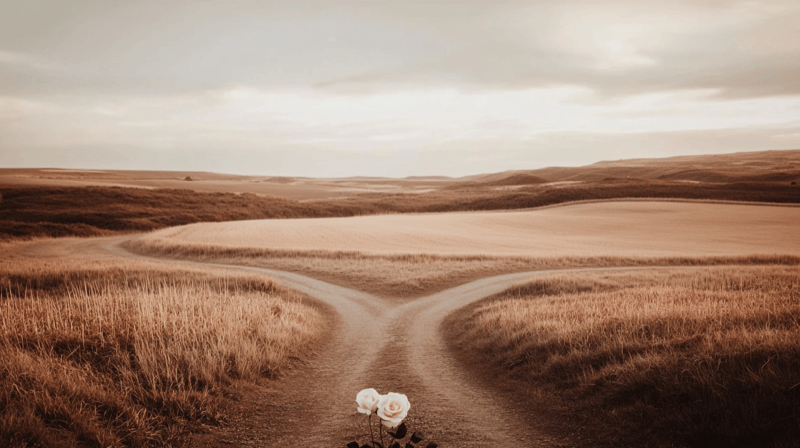 Limited shared social context as a marriage fraud factor — two paths converging at a crossroads with a white rose