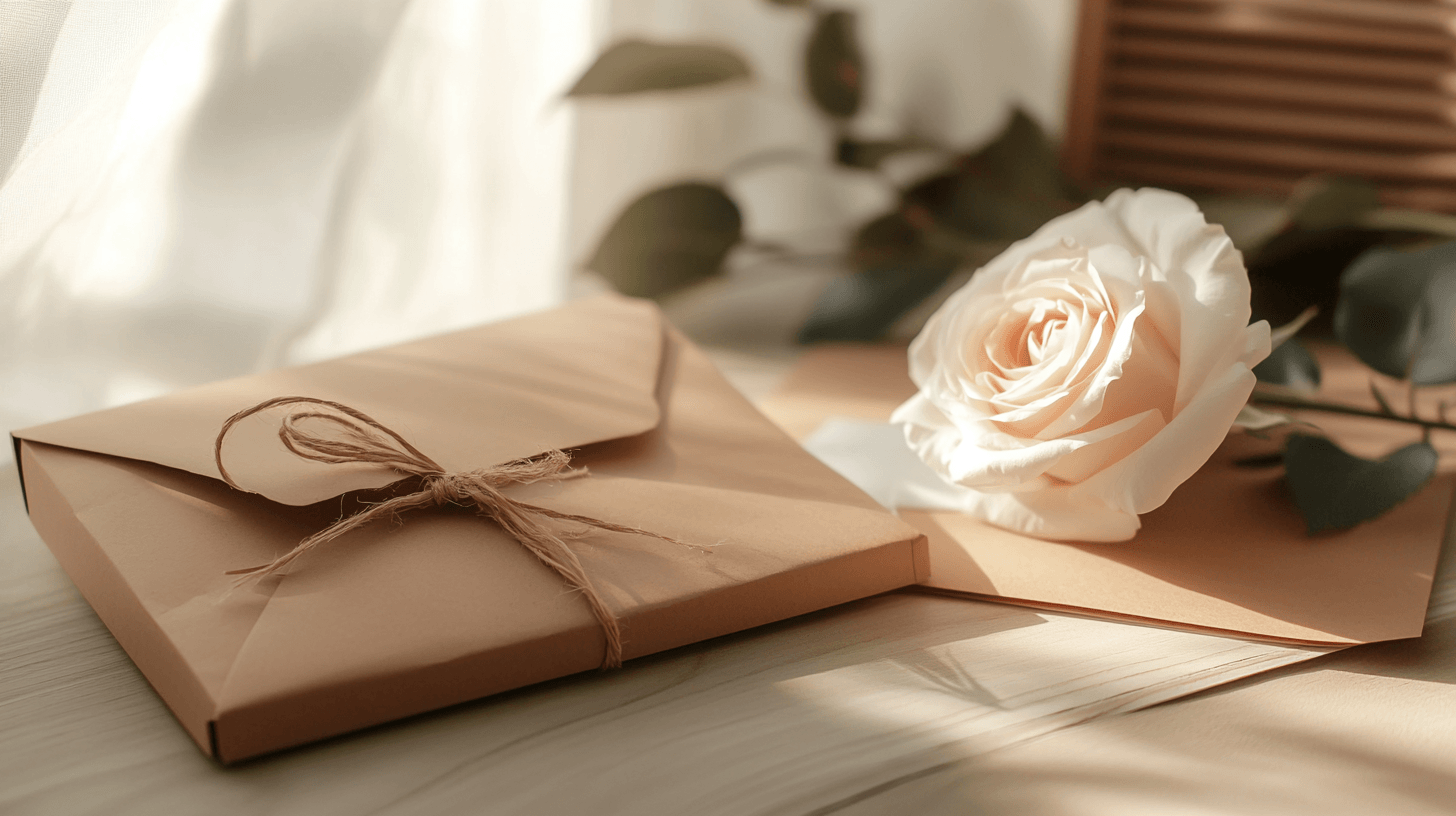 Diversion of income to private accounts as a marriage fraud indicator — sealed and opened envelopes with a white rose