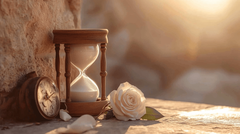 Expiring immigration status as a marriage fraud motive — an hourglass with sand nearly gone on a windowsill