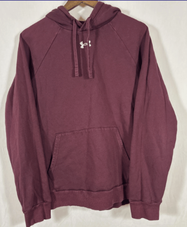 Men’s Under Armour maroon hoodie pullover sweatshirt with kangaroo pocket