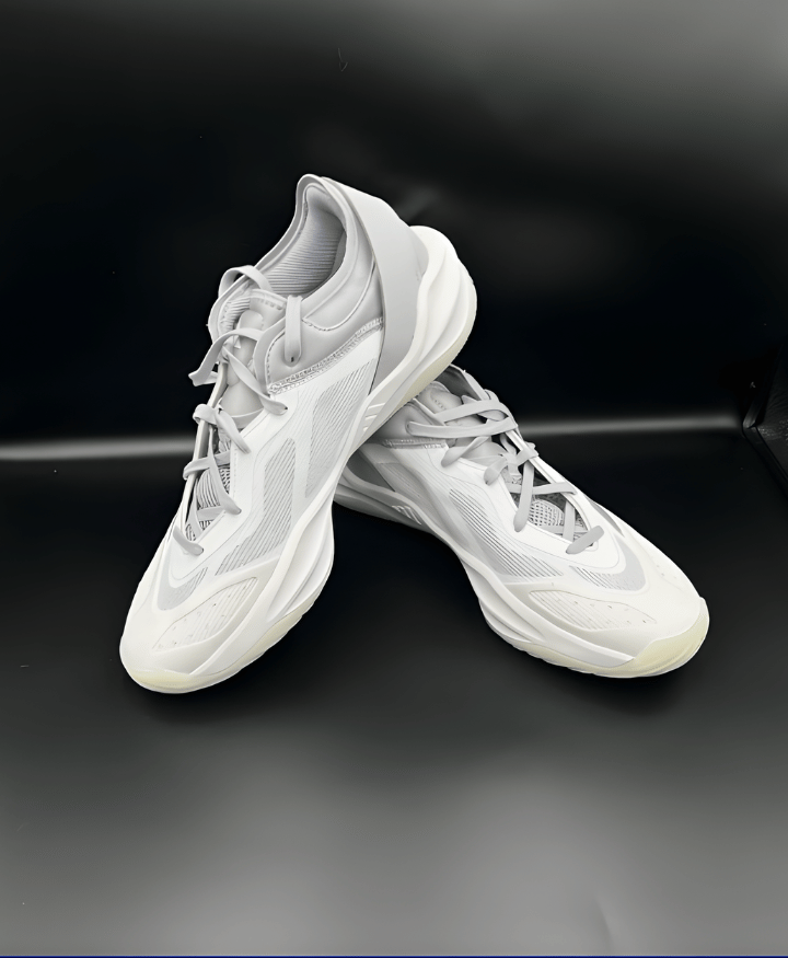 White running shoes sneakers with lace-up design for comfort and everyday use
