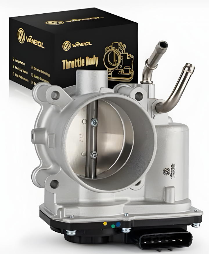 Automotive throttle body part with housing and sensor for engine performance