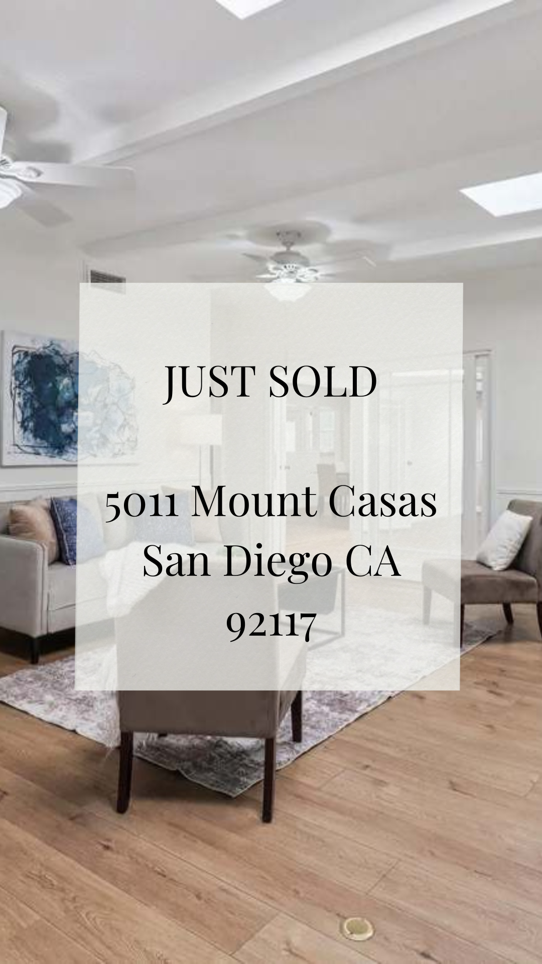 SOLD - 5011 Mount Casas, San Diego CA 92117