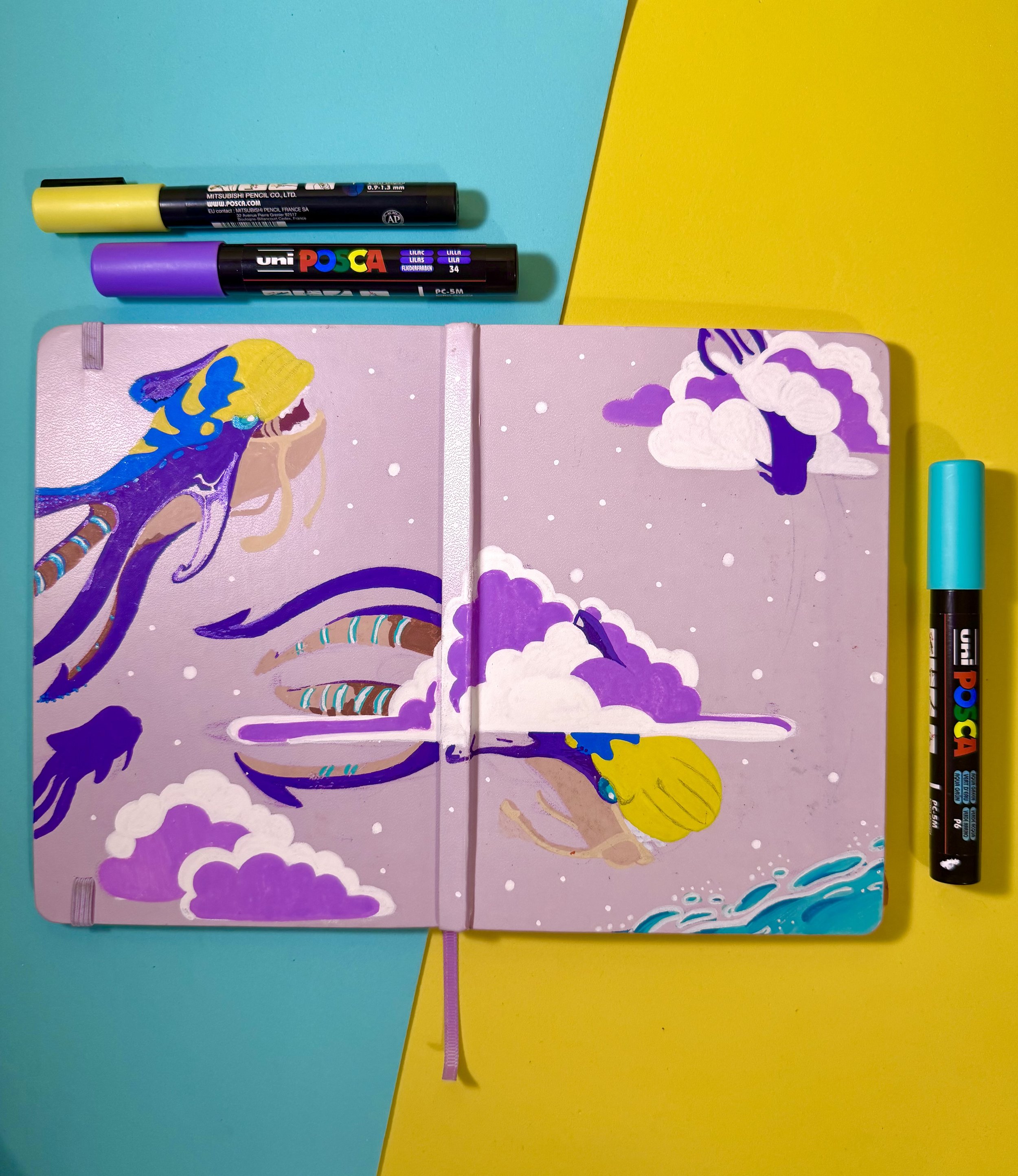 PAPERAGE Blank Journal Notebook, (Lavender), 160 Pages, Medium 5.6 in x 8 in - 100 GSM Thick Paper – Hardcover Journaling Notebook for Work, School, Note Taking or Sketching