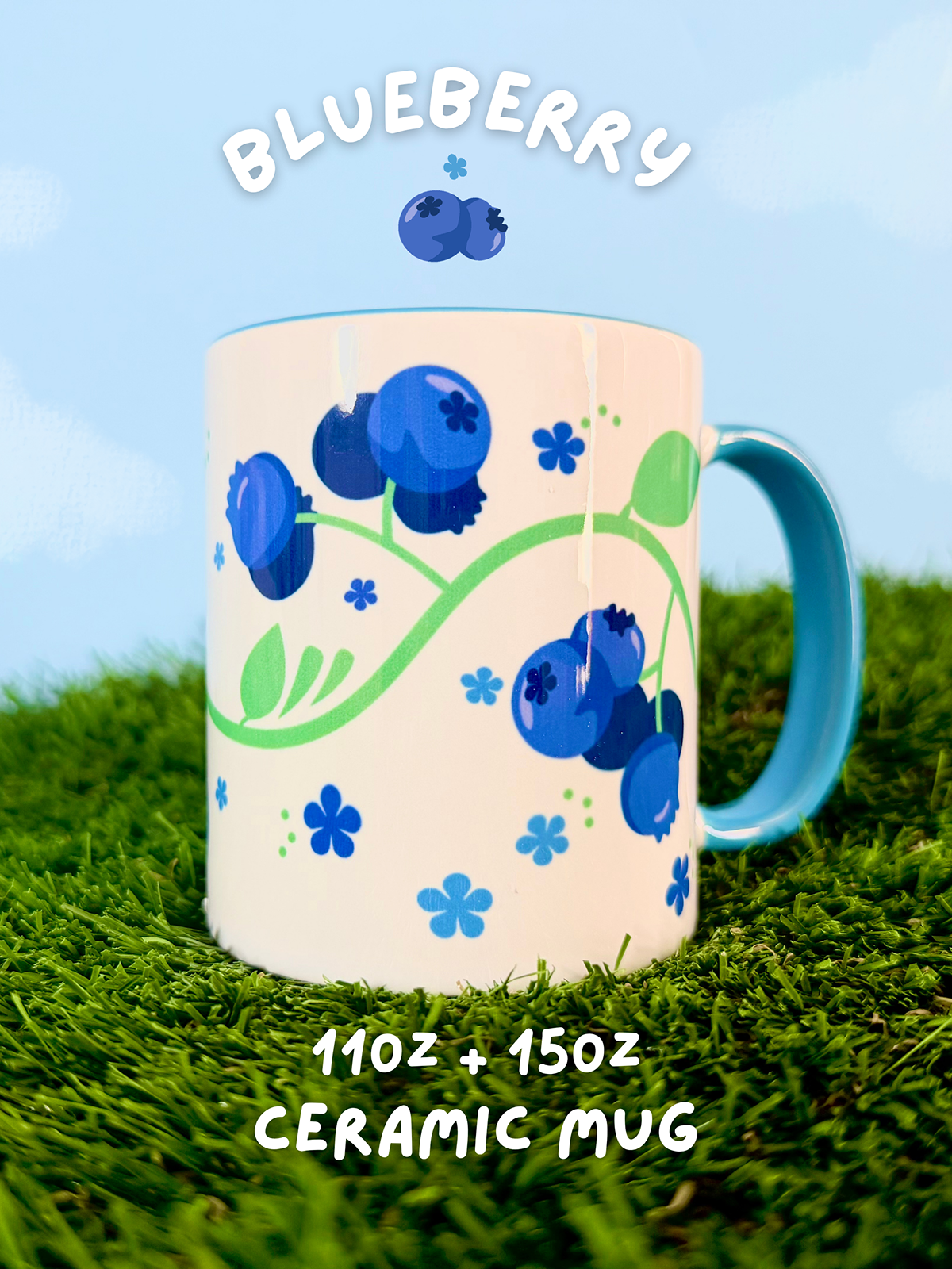 Blueberry Ceramic Mug