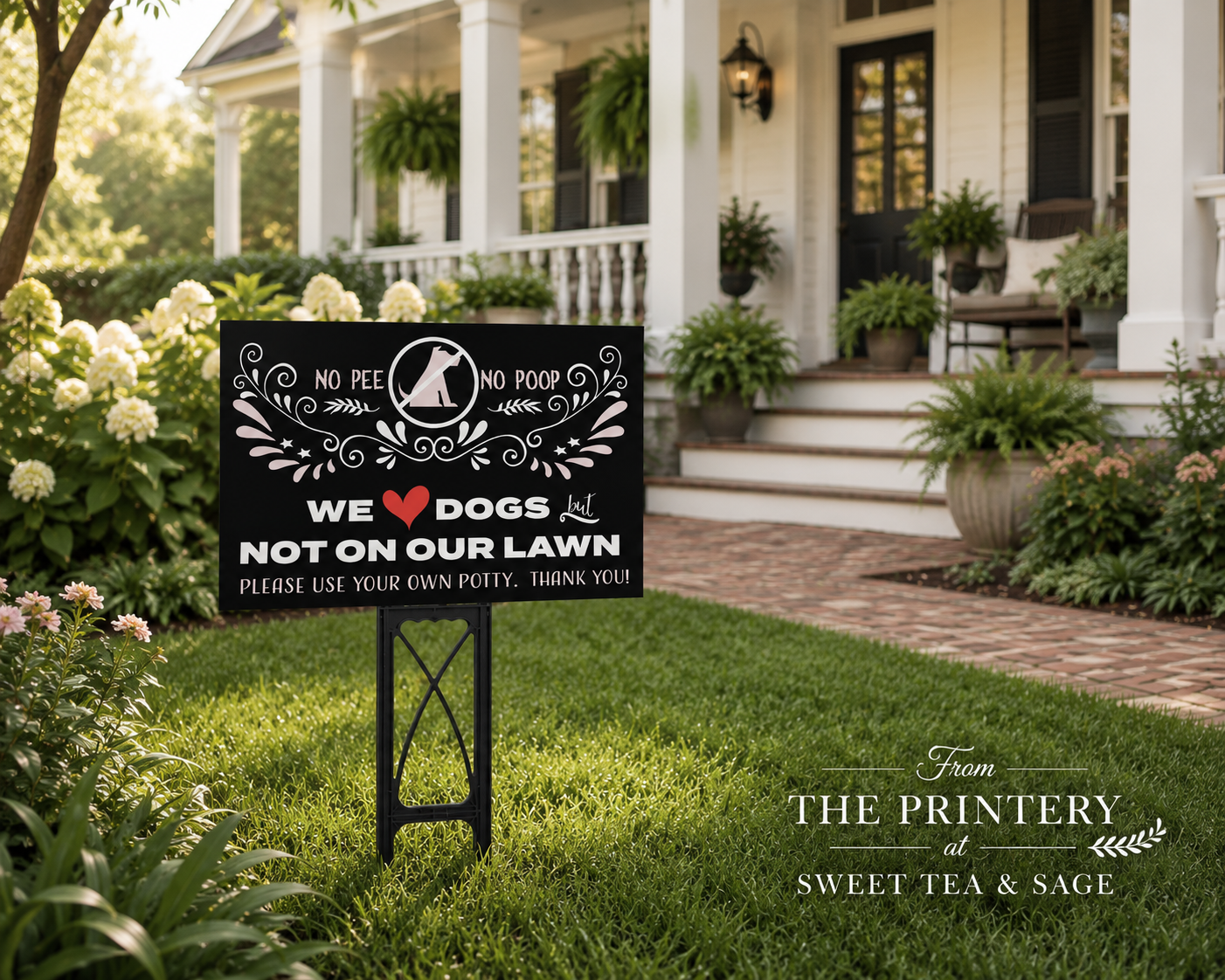 Plastic Dog Sign Stand from The Printery.png