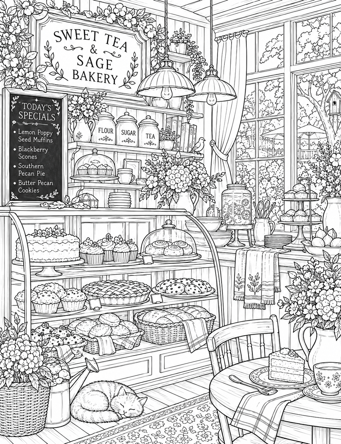 Bakery Coloring Page