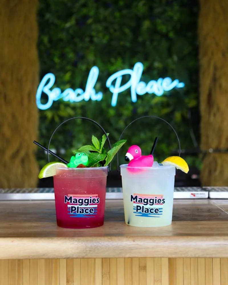 Cocktail Buckets at Tiki Bar Maggie's Place Nashville
