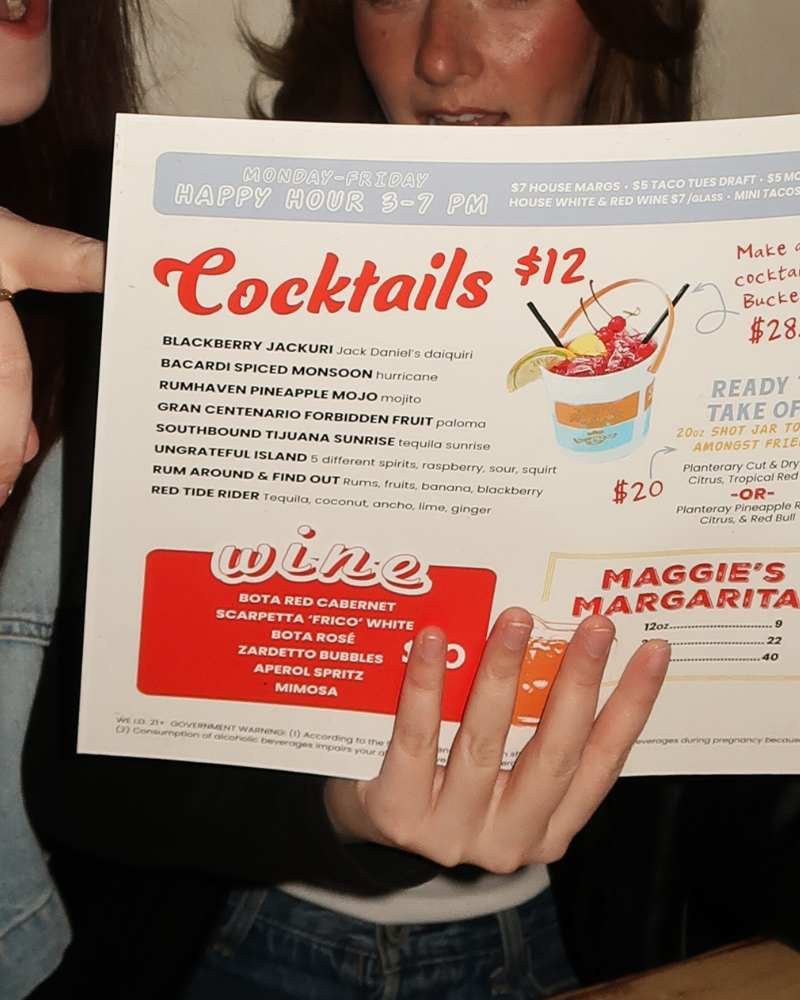 Maggie's Place Nashville Cocktail & Wine Menu