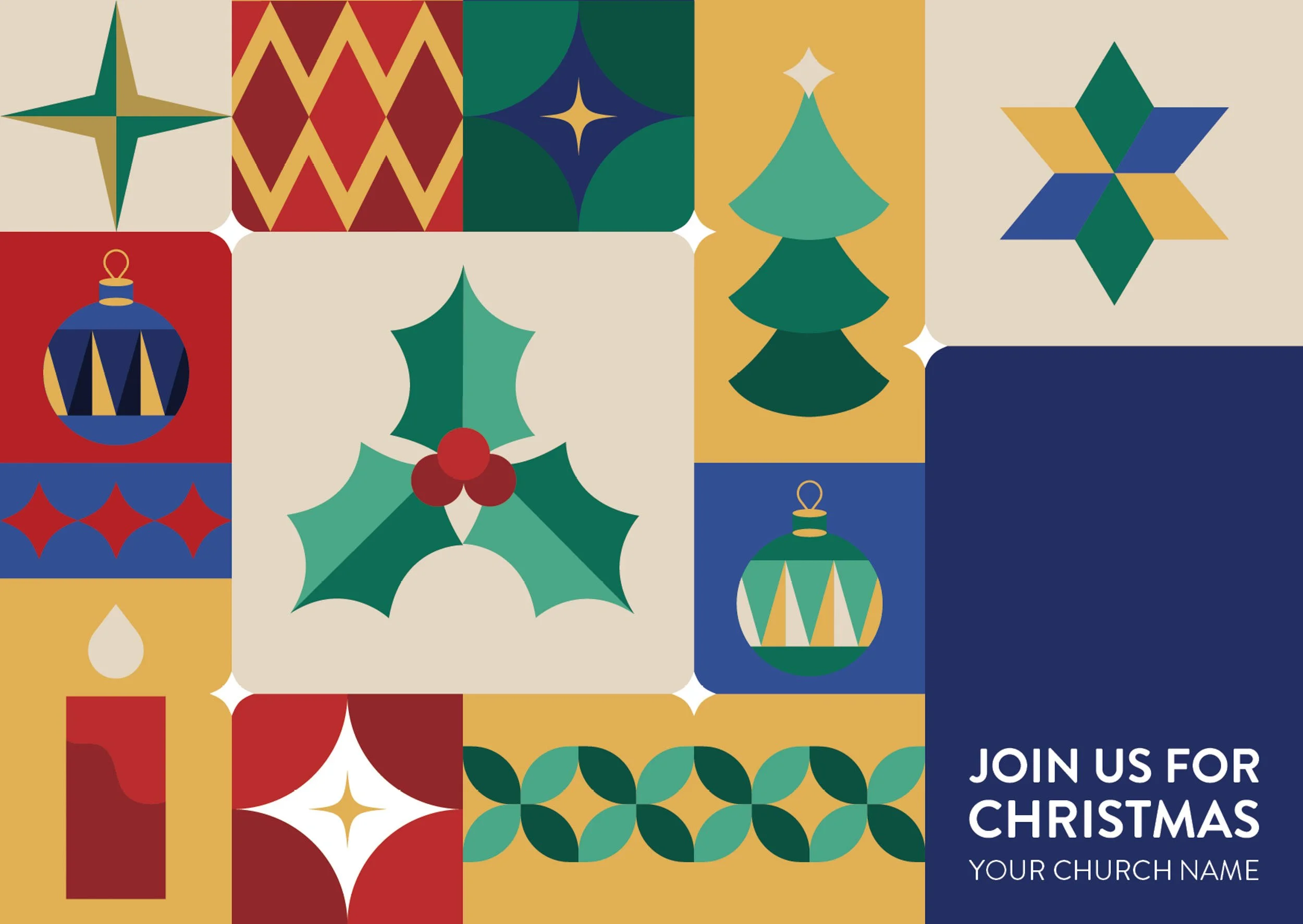 Christmas - Colourful shapes