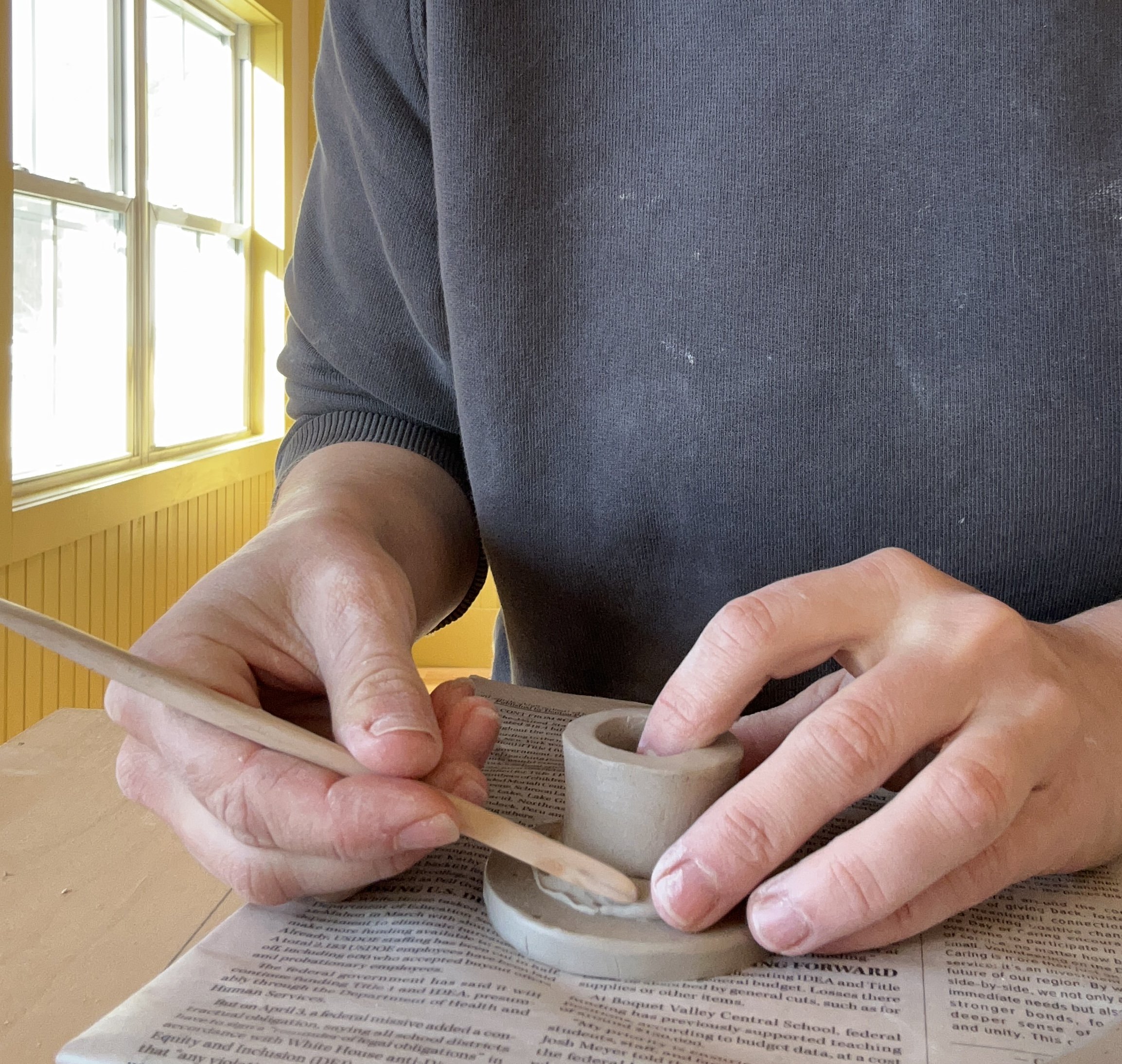 Handbuilding Candle Holders 12/8/26