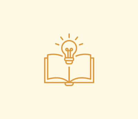 open book with a light bulb