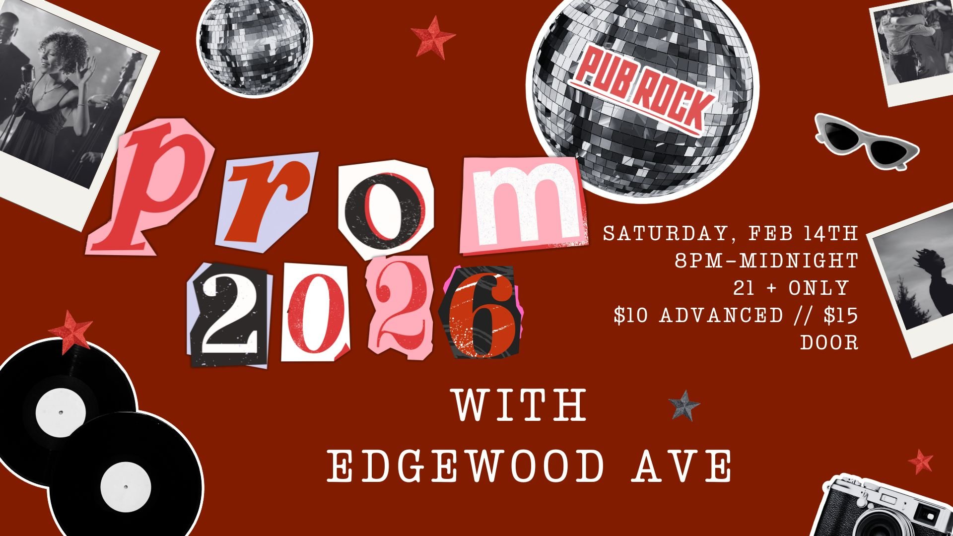 Valentine’s Day Pub Rock PROM with Edgewood Ave!
