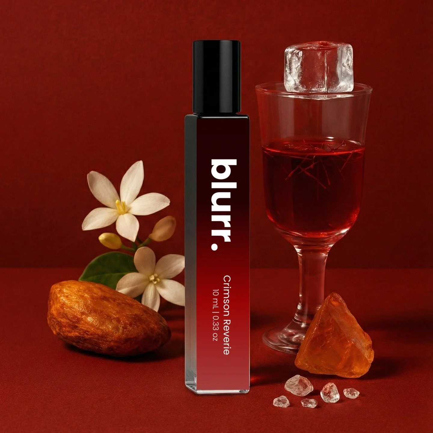 Meet Crimson Reverie, our luxury perfume oil inspired by the iconic Baccarat Rouge 540.

A warm, glowing blend of saffron, jasmine, amberwood and cedar that melts into your skin and leaves an unforgettable trail.

This alcohol free, long lasting 10 m