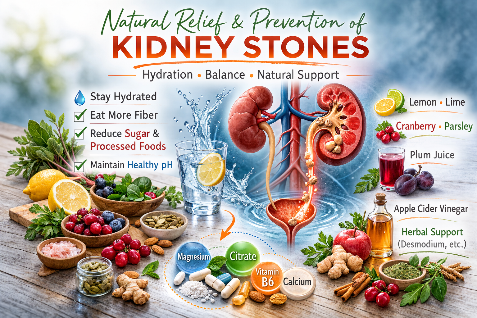 Natural Relief for Kidney Stones: A Structure-Function Approach to Prevention and Support