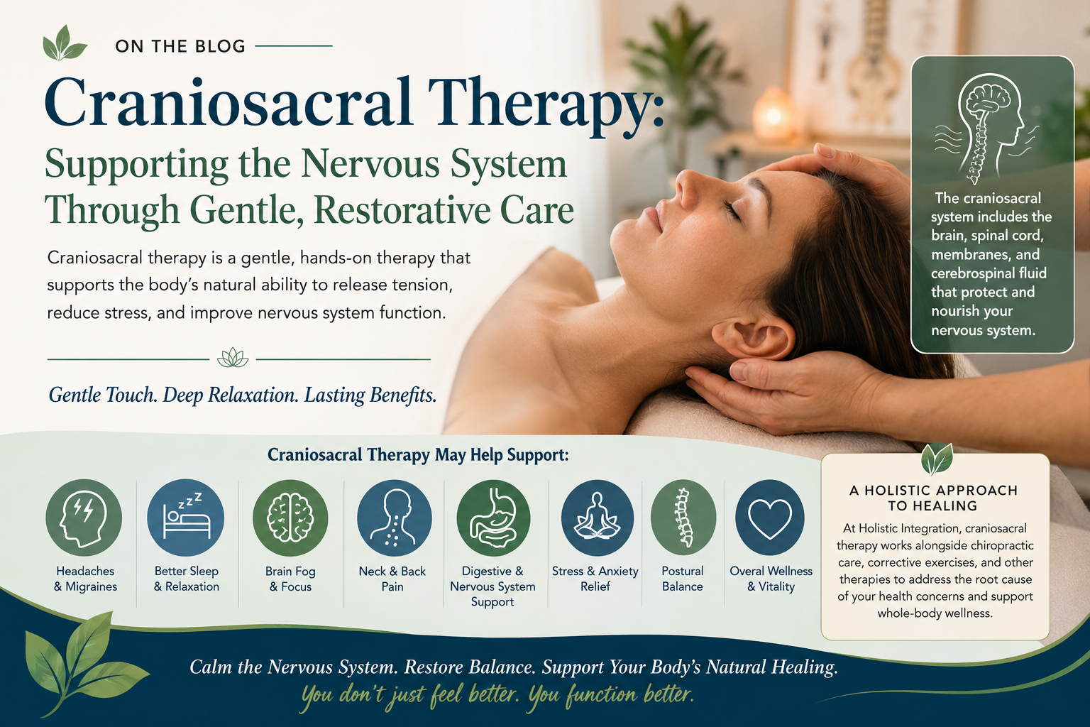 Craniosacral Therapy: Supporting the Nervous System Through Gentle, Restorative Care