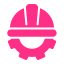 Pink robot with sunglasses and a smile