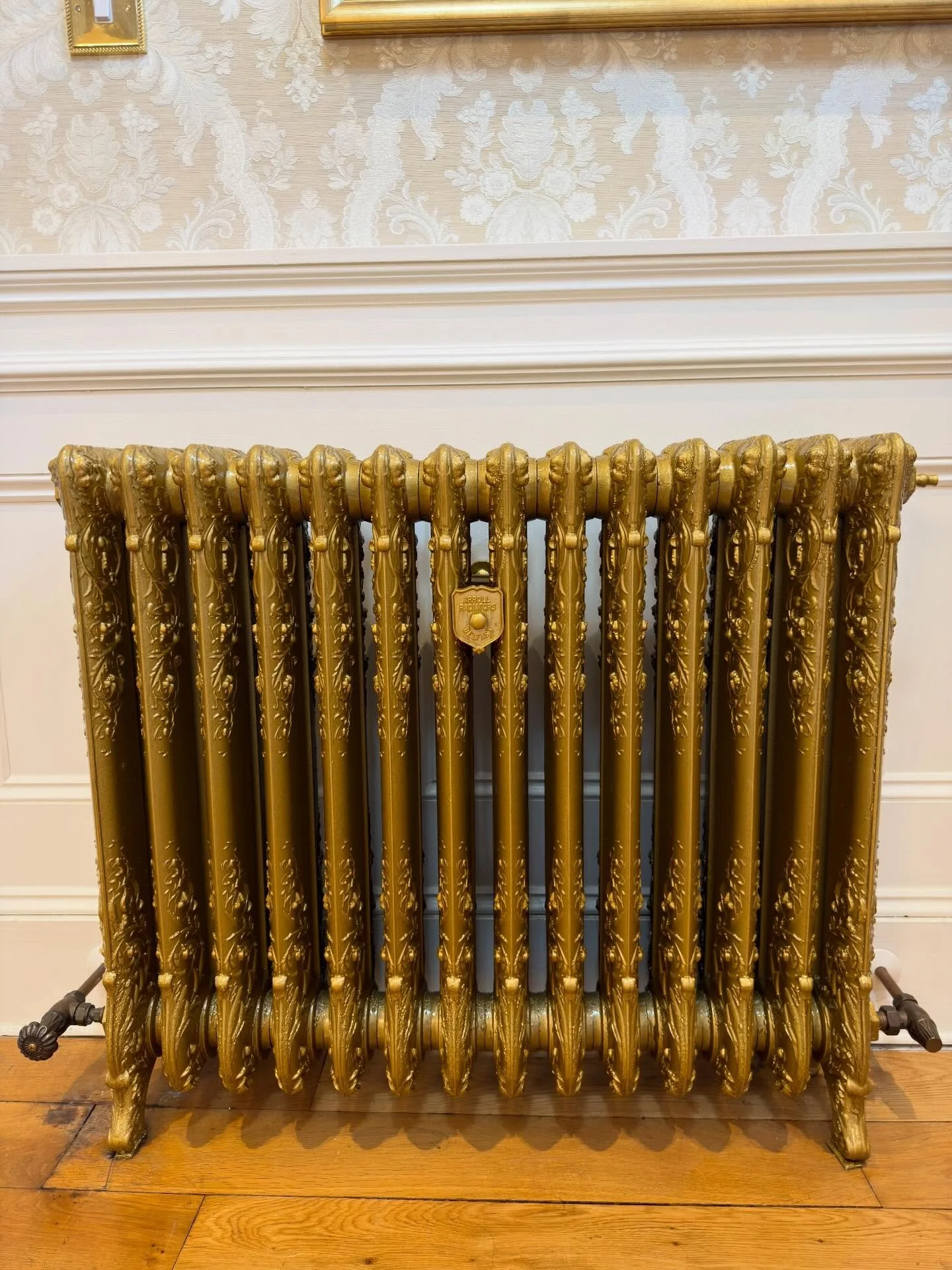 From old to gold ✨
These vintage radiators have been given a gold metallic finish that completely transforms the atmosphere of the room.

#luxuryinteriors #golddecor #vintagestyle #interiordetails #homerenovation