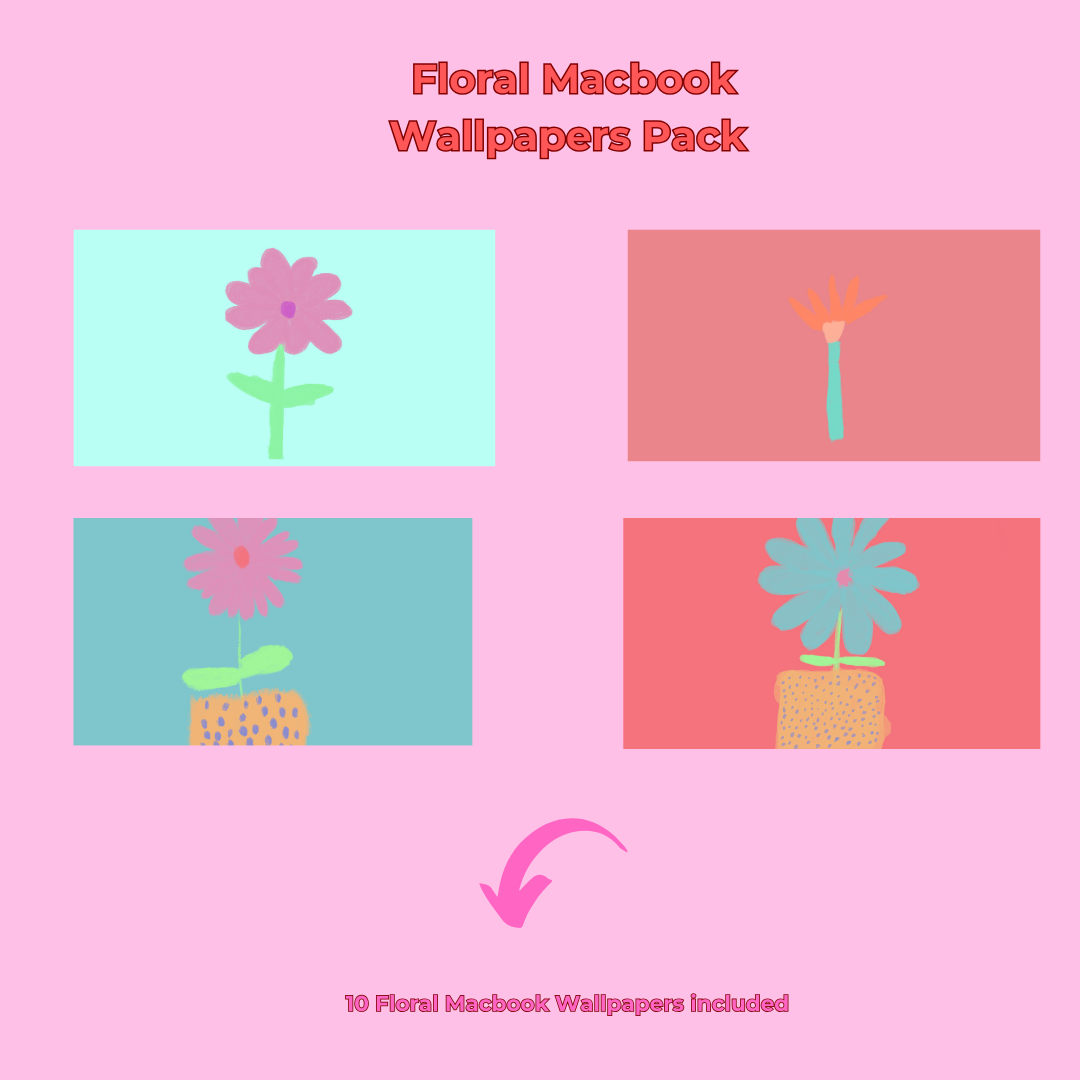 10 Floral Macbook Wallpapers included.png
