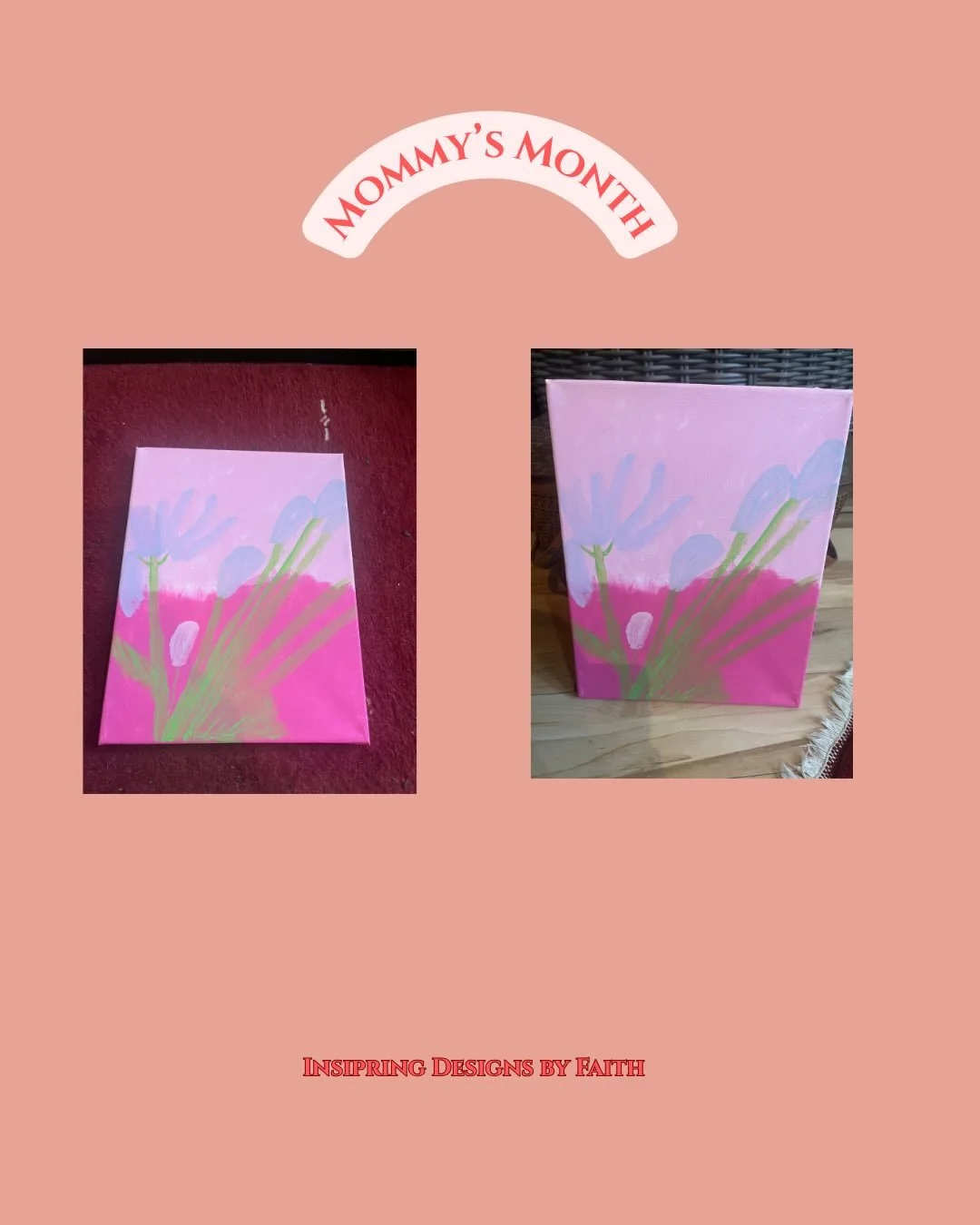 Mommy&rsquo;s Month 

Medium: Acrylic 

Dimensions: 11 in x 14in 

Colors used: Dark pink, Light purple, sap green 

#custombirthflowerarylicpainting #insirpingdesginsbyfaith