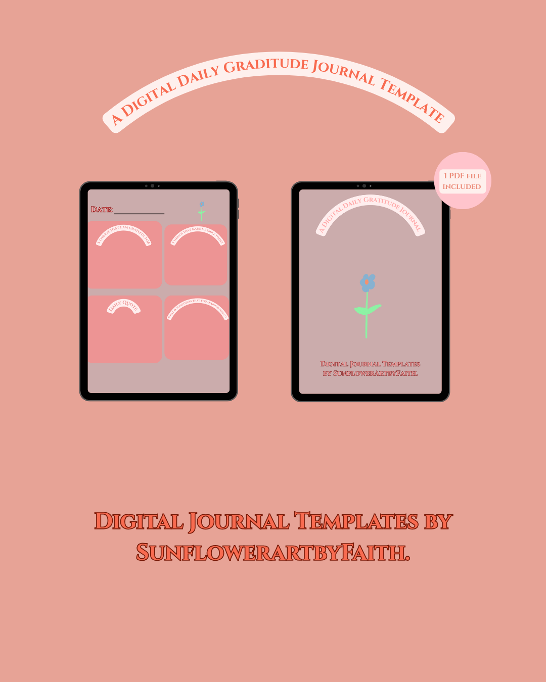 A Digital Daily Gratitude Journal Template