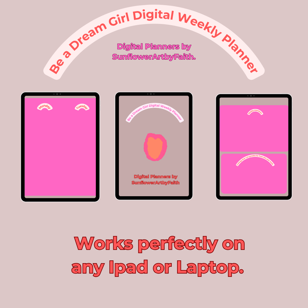 Be a Dream Girl Digital Weekly Planner