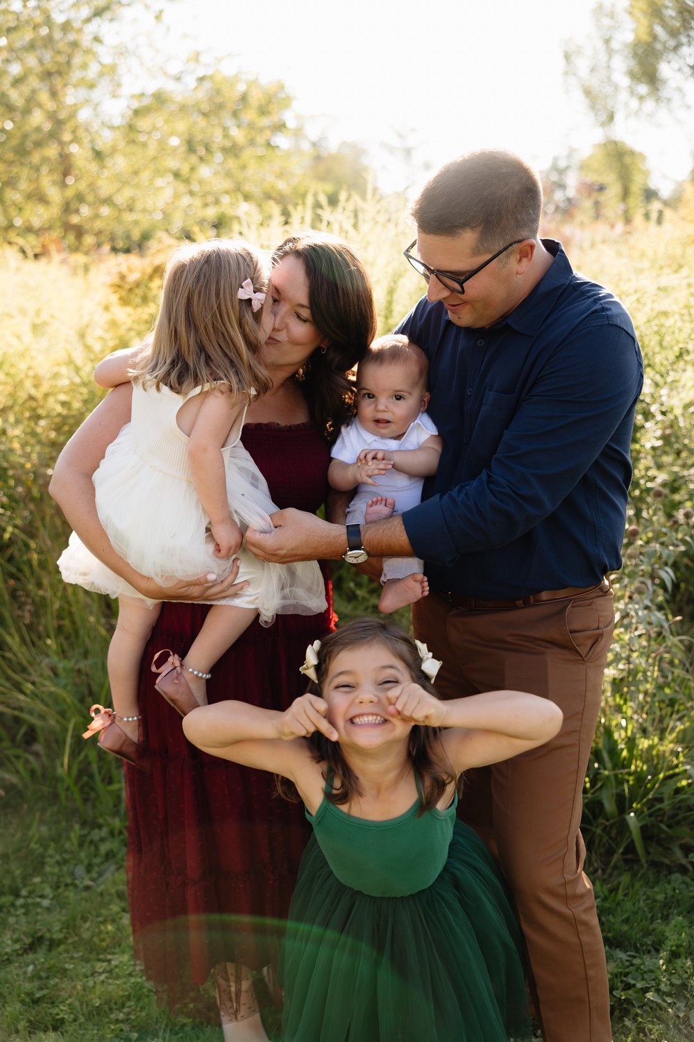 A family together outdoors