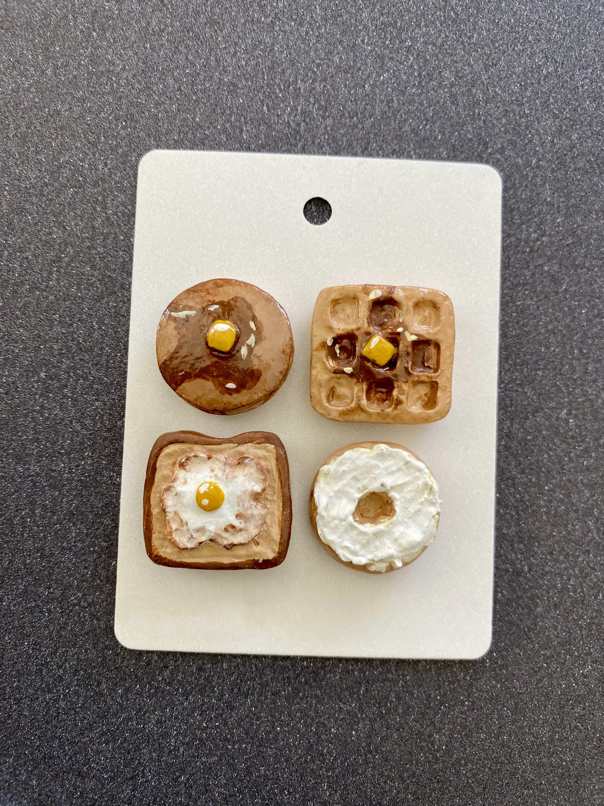 Handmade Breakfast Magnet Set (Set of 4)