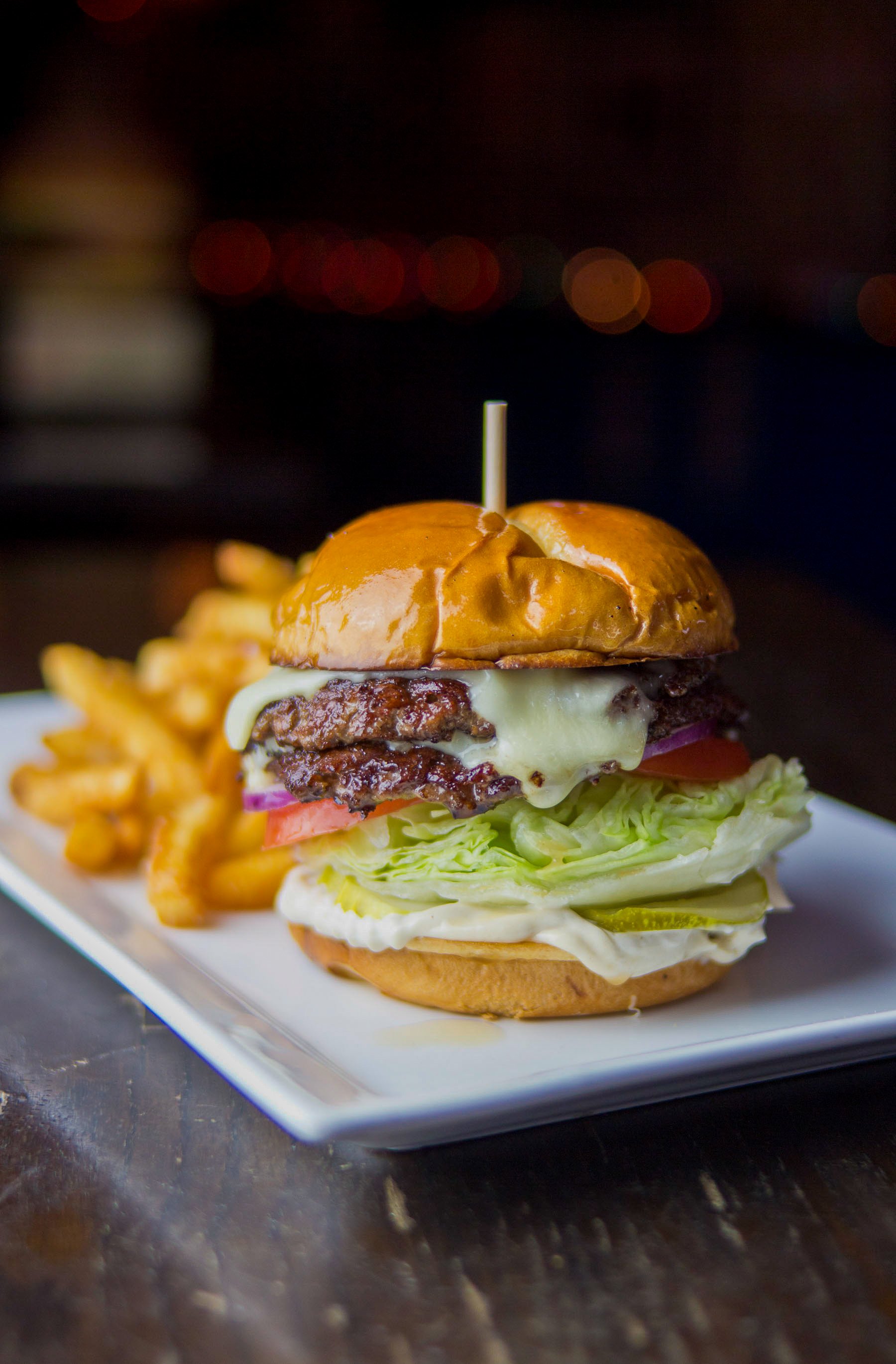 Photo of Double Cheeseburger with Houndstooth Tavern in Wrigleyville Chicago